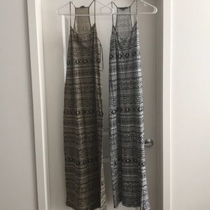 2fer Aztec print maxi dresses